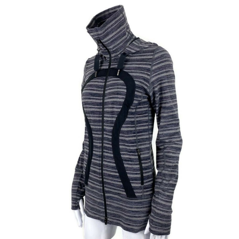 Lululemon Stride Jacket Black Stripes Galore sz 6 - Picture 5 of 8